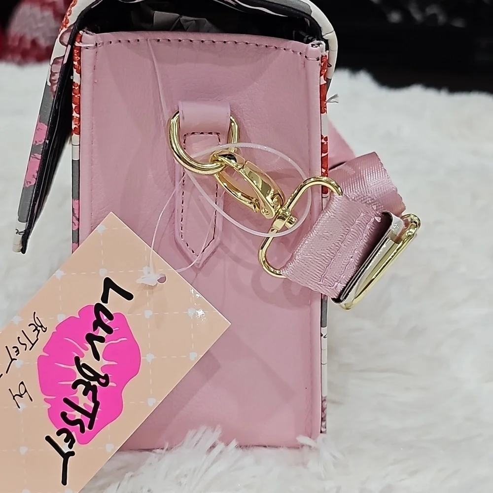 BETSEY JOHNSN PINK n MULTI COLOR LUV BETSEY DMF HANDBAG - Picture 3 of 6